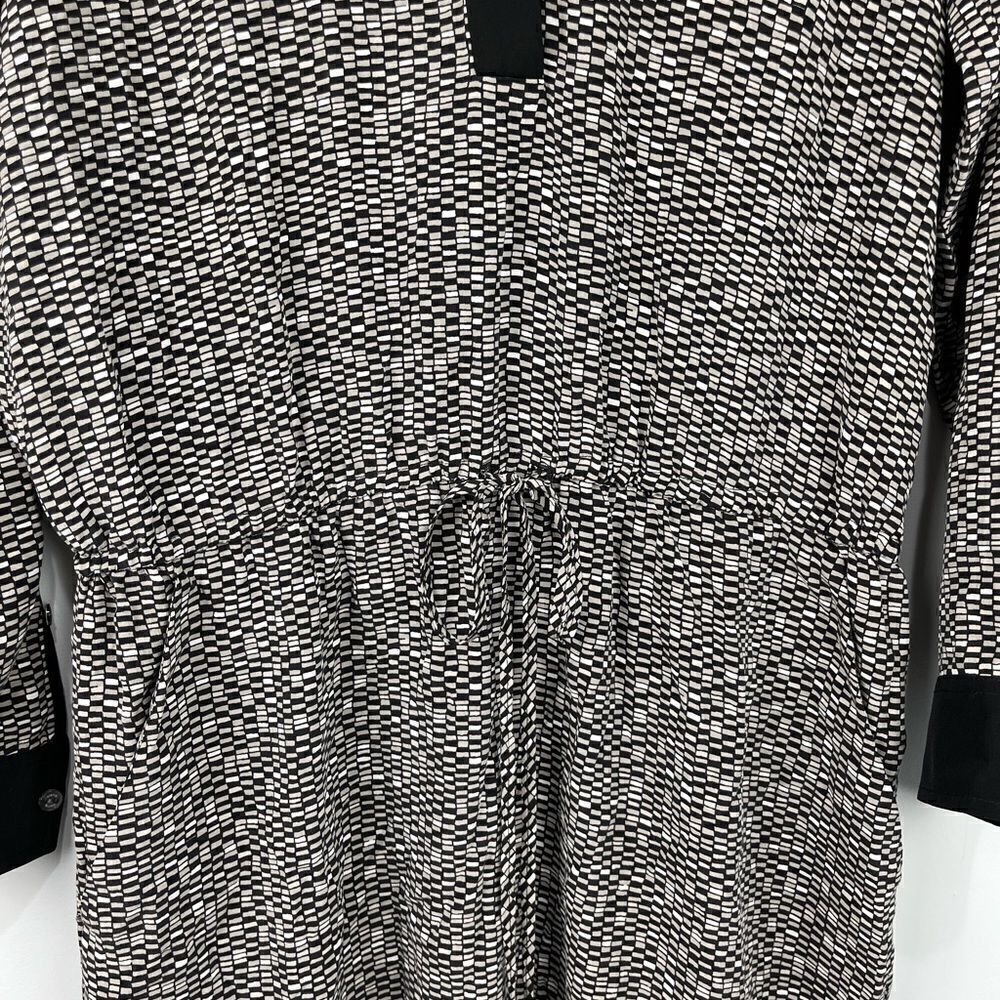 Vince Patterned Drawstring Waist Dress XS - Picture 3 of 7